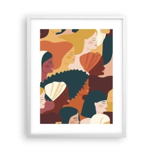 Poster in einem weißen Rahmen - Nur Weiblichkeit - 40x50 cm