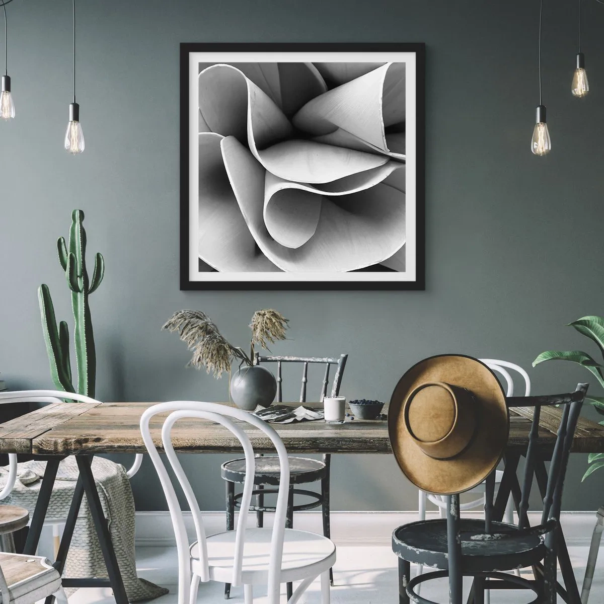 Poster in einem schwarzem Rahmen - Es passiert im Weltraum - 30x30 cm