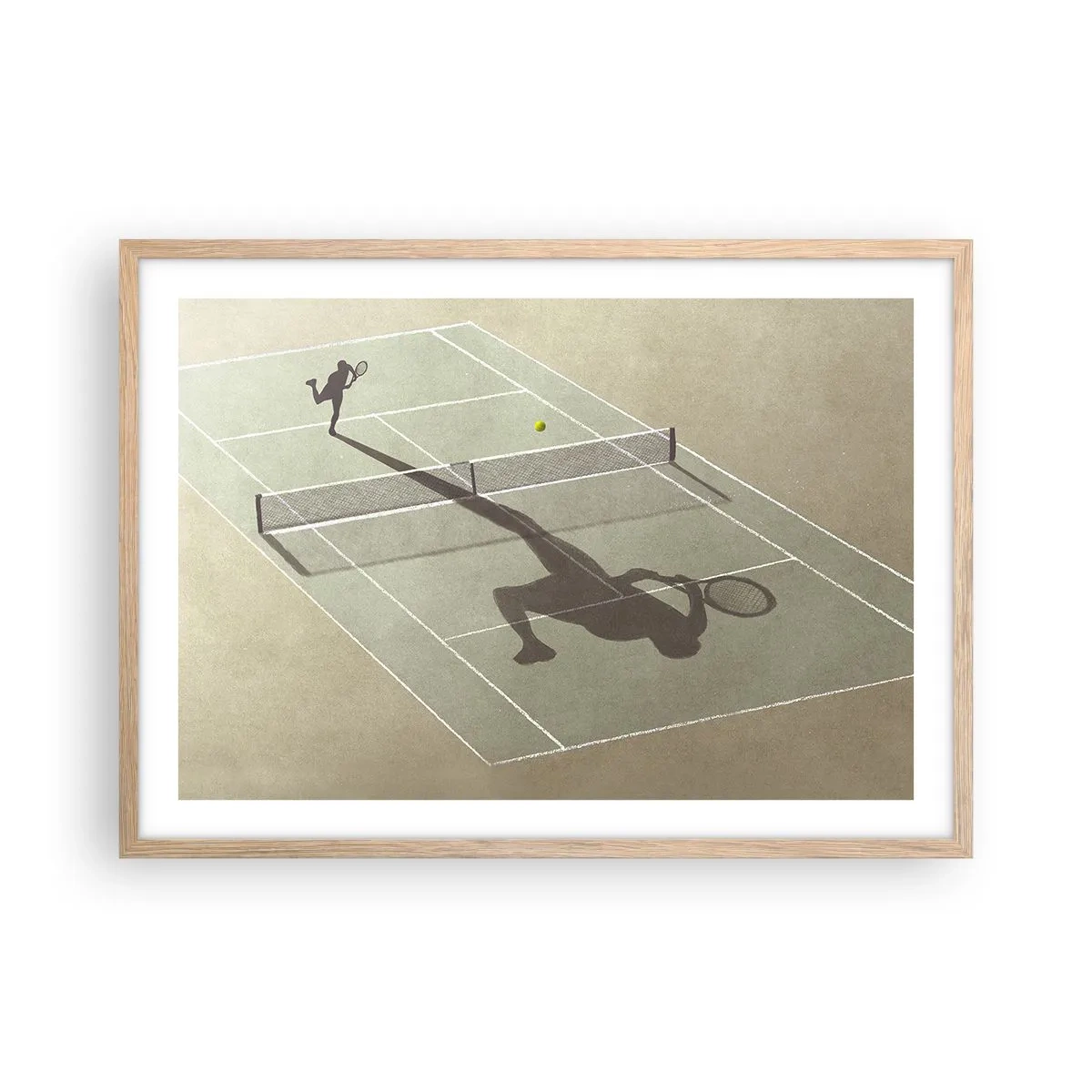 Poster in einem Rahmen aus heller Eiche - Überwinde dich selbst - 70x50 cm