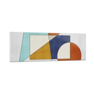 Glasbild - Bild auf glas - Abstraktion: modernistisches Spiel - 90x30 cm