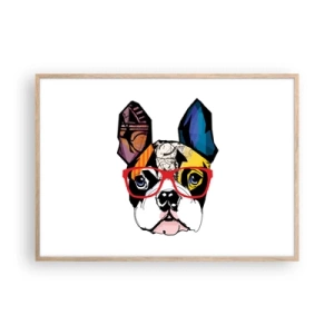 Poster in einem Rahmen aus heller Eiche - Intellektuelle - 100x70 cm