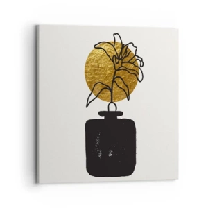 Bild auf Leinwand - Leinwandbild - Schönheit ist Gold wert - 70x70 cm