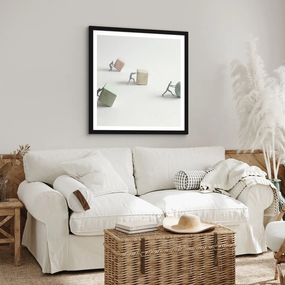 Poster in einem schwarzem Rahmen - Pures Leben - 60x60 cm