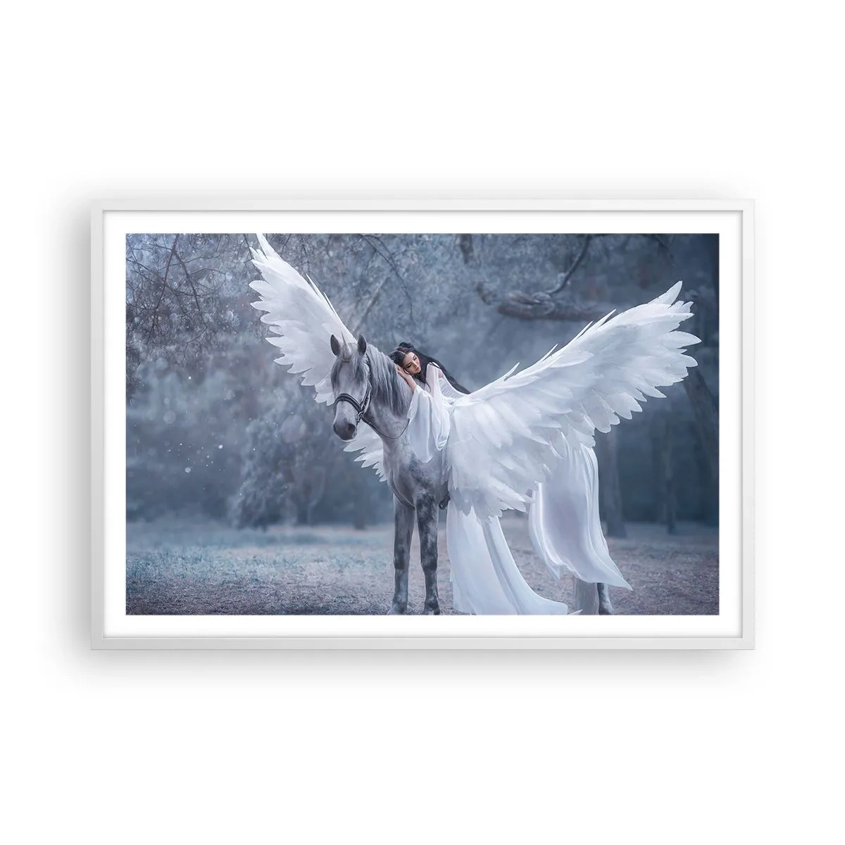 Poster in einem weißen Rahmen - Ein inspirierter Moment - 91x61 cm