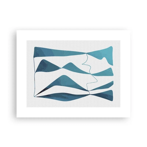 Poster - Abstraktion: türkisfarbene Verbindung - 40x30 cm