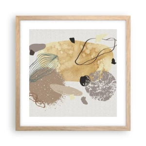 Poster in einem Rahmen aus heller Eiche - Angewandte Plumkologie - 40x40 cm