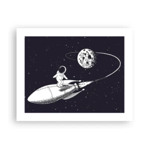 Poster - Weltraumsurfer - 50x40 cm