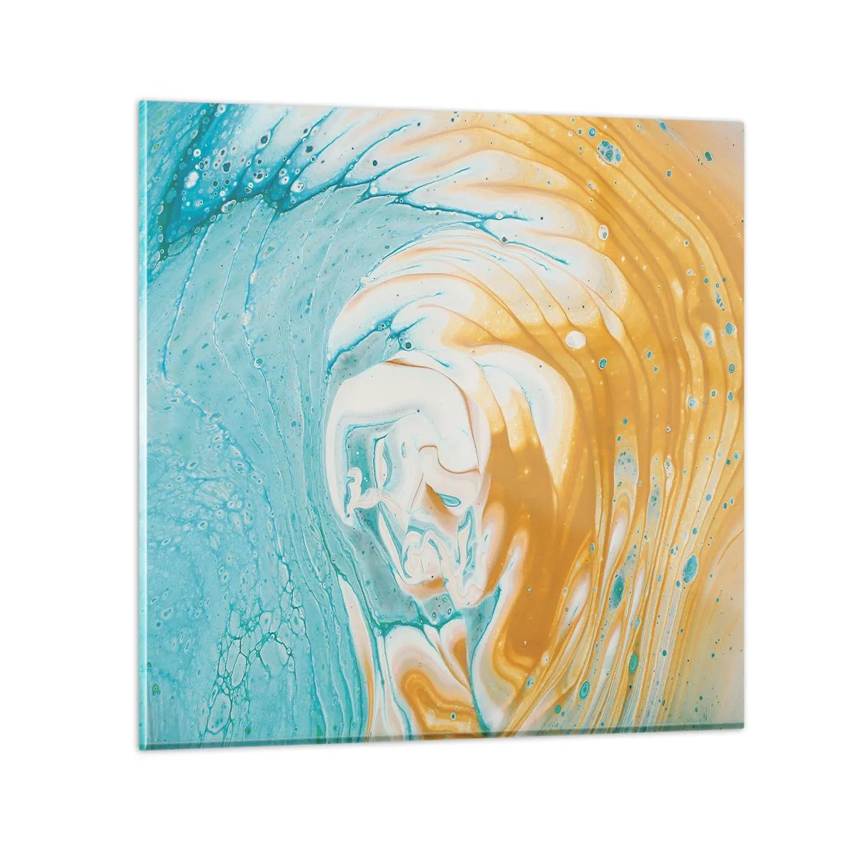 Glasbild - Bild auf glas - Pastellwirbel - 50x50 cm