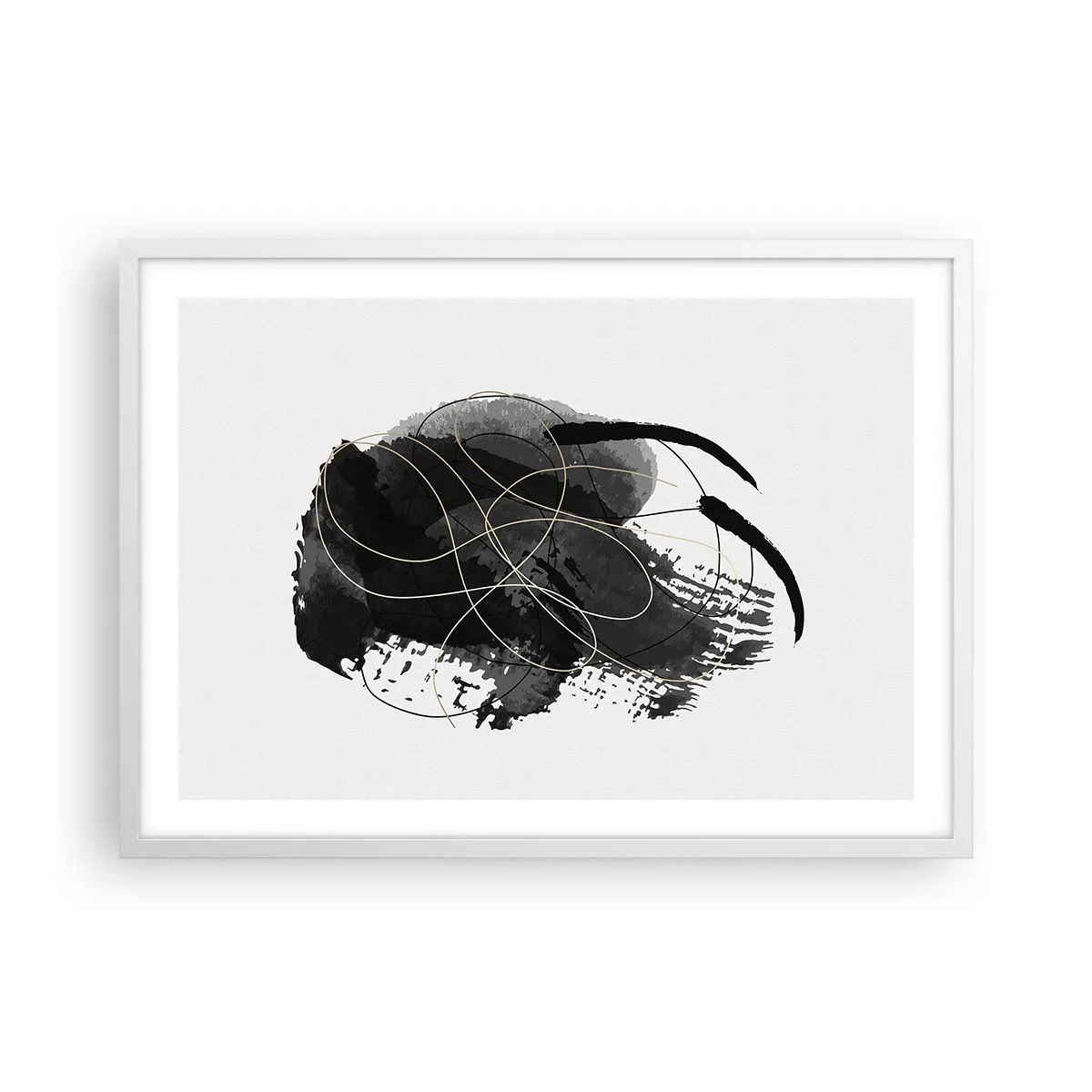 Poster in einem weißen Rahmen - Aus Schwarz entstanden - 70x50 cm