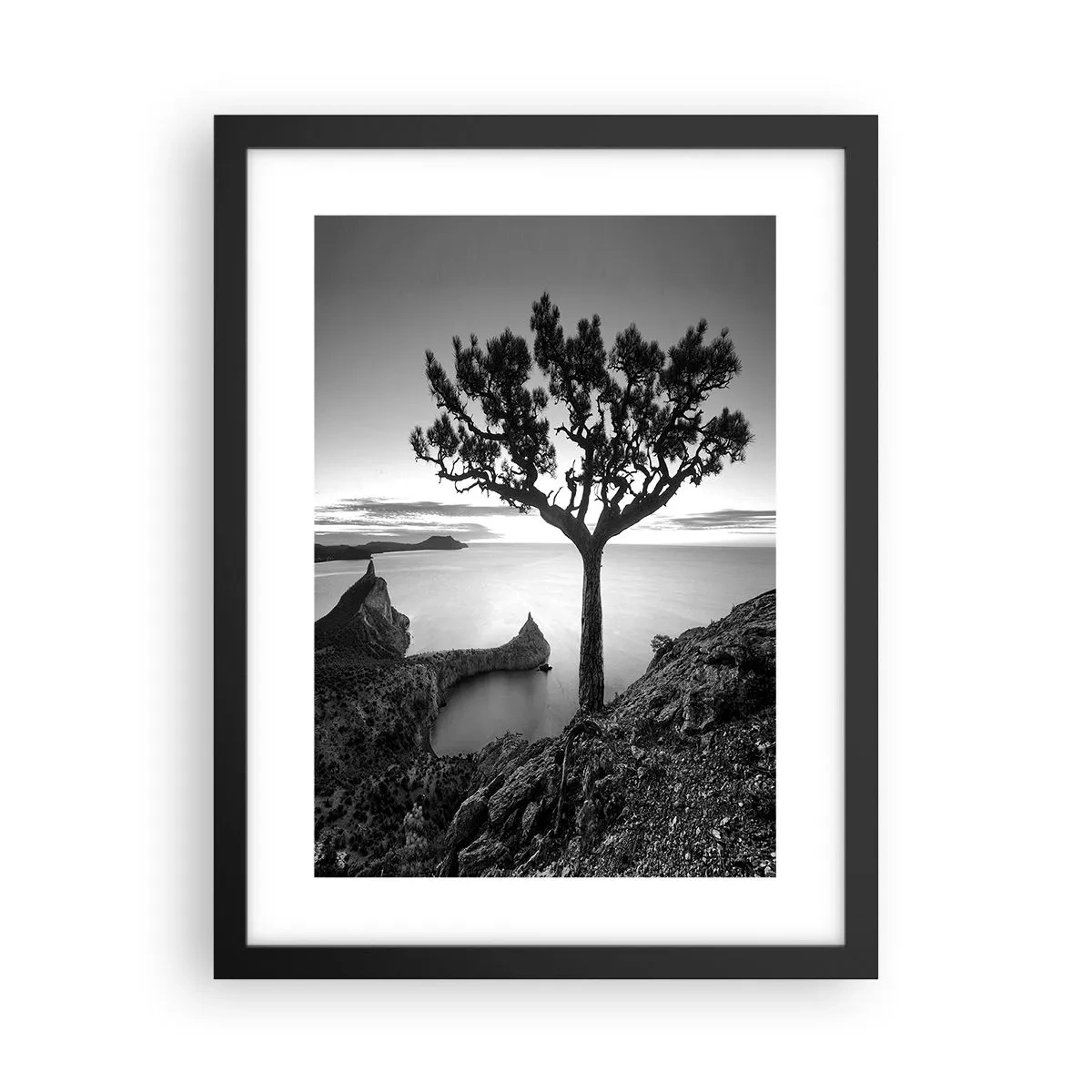 Poster in einem schwarzem Rahmen - Stille bis zum Horizont - 30x40 cm