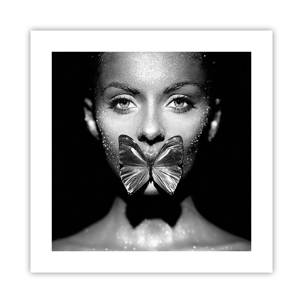 Poster - Schmetterlingskuss - 40x40 cm