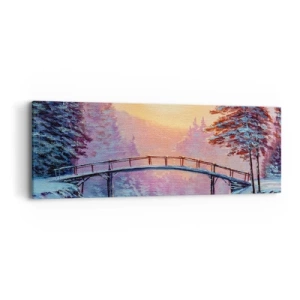Bild auf Leinwand - Leinwandbild - Vier Jahreszeiten - Winter - 90x30 cm