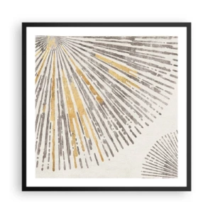 Poster in einem schwarzem Rahmen - Schönheit des Strahls - 60x60 cm