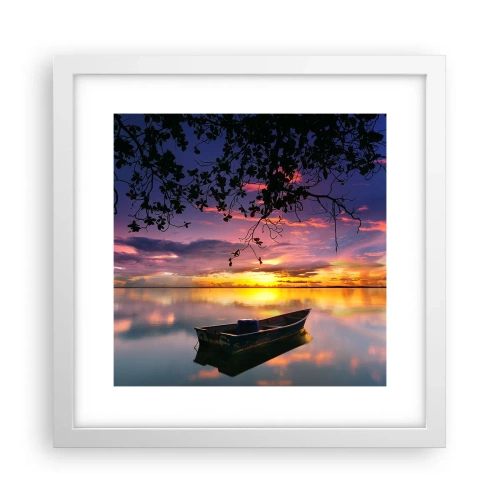 Poster in einem weißen Rahmen - Du scheinst mitten am Himmel zu hängen... - 30x30 cm