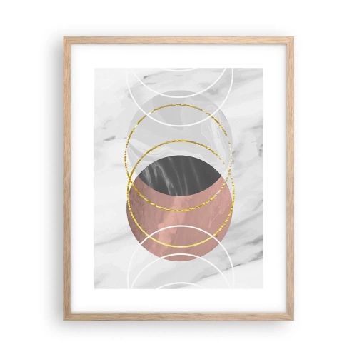 Poster in einem Rahmen aus heller Eiche - Musik der Sphären - 40x50 cm