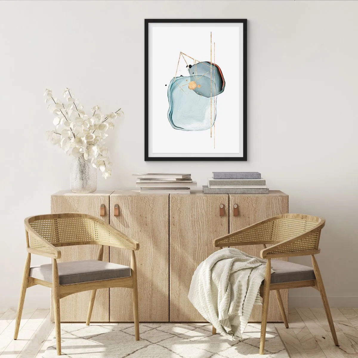 Poster in einem schwarzem Rahmen - Eine Studie über Tropfen - 30x40 cm