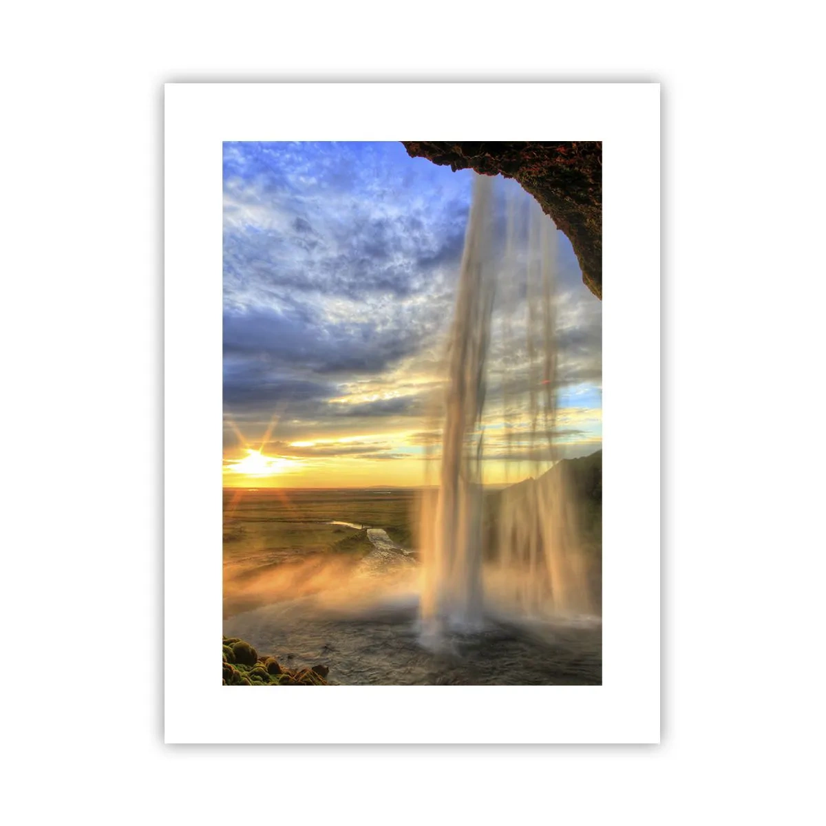 Poster - Die Welt hinter einem Schleier aus Tropfen - 30x40 cm