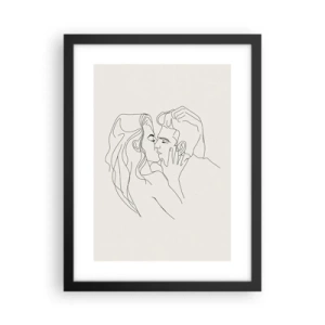 Poster in einem schwarzem Rahmen - Verstrickt im Gefühl - 30x40 cm