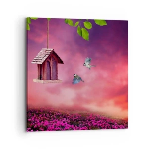 Bild auf Leinwand - Leinwandbild - Einladung zum Abendessen - 70x70 cm