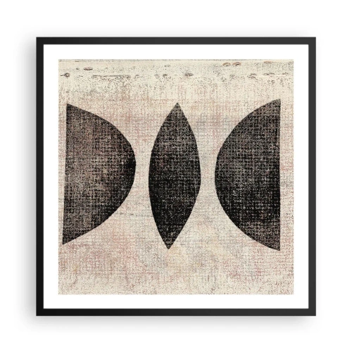 Poster in einem schwarzem Rahmen - Ethnische Abstraktion - 60x60 cm