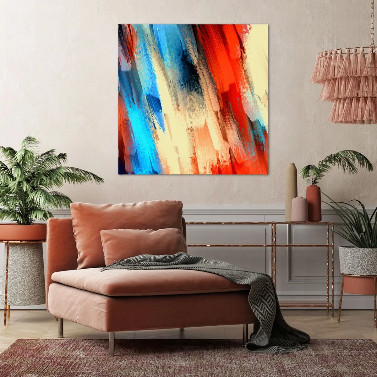 Bild auf Leinwand - Leinwandbild - Eine Kaskade von Farben - 30x30 cm