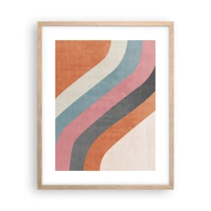 Poster in einem Rahmen aus heller Eiche - Diagonale Komposition – Bewegung - 40x50 cm