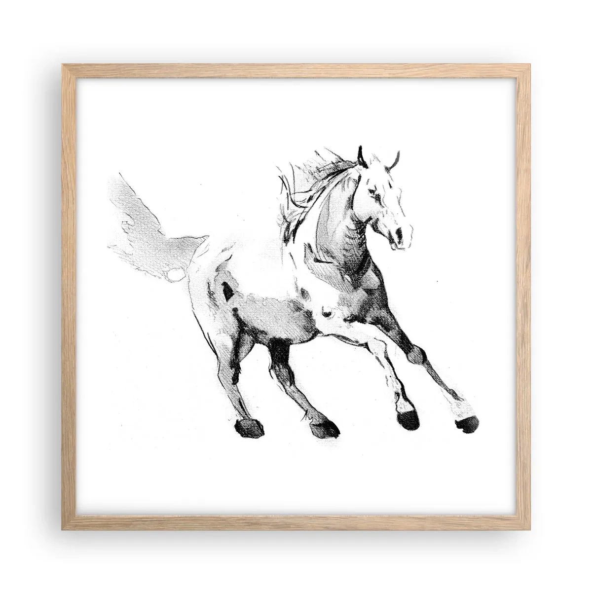 Poster in einem Rahmen aus heller Eiche - Ungezähmte Seele - 50x50 cm