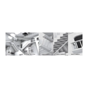 Fototapeten Muster Premium Sand - Die Paradoxien des Weltraums - Abstraktion, 3D, Die Architektur - 100x30 cm