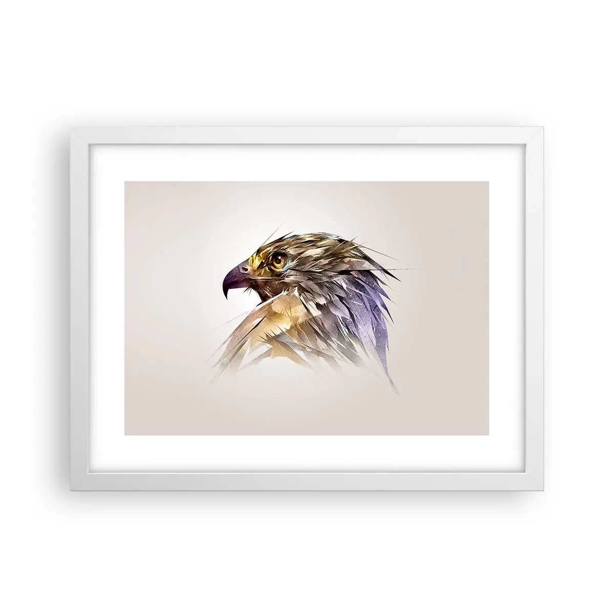 Poster in einem weißen Rahmen - Porträt eines Kriegers - 40x30 cm