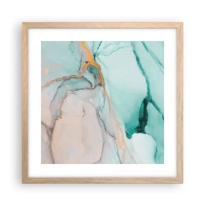 Poster in einem Rahmen aus heller Eiche - Ein Tanz der Formen und Farben - 40x40 cm