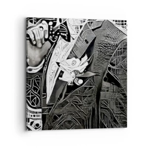 Bild auf Leinwand - Leinwandbild - Nur ein scheinbar grauer Mann - 70x70 cm