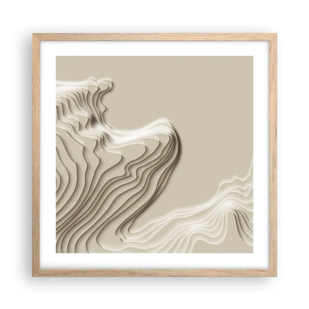 Poster in einem Rahmen aus heller Eiche - Topographie der Kunst - 50x50 cm