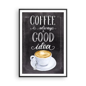 Poster in einem schwarzem Rahmen - Natürlich! - 70x100 cm