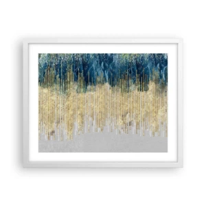 Poster in einem weißen Rahmen - Vergoldete Grenze - 50x40 cm