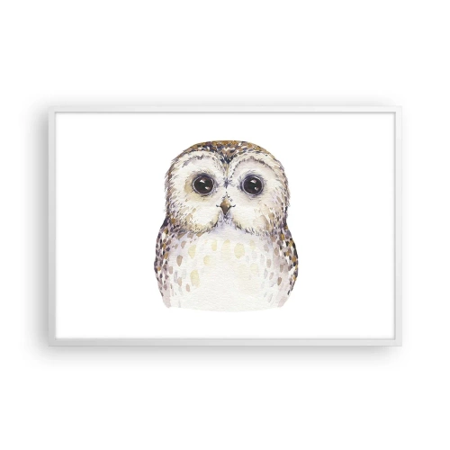 Poster in einem weißen Rahmen - Schau mir in die Augen - 91x61 cm