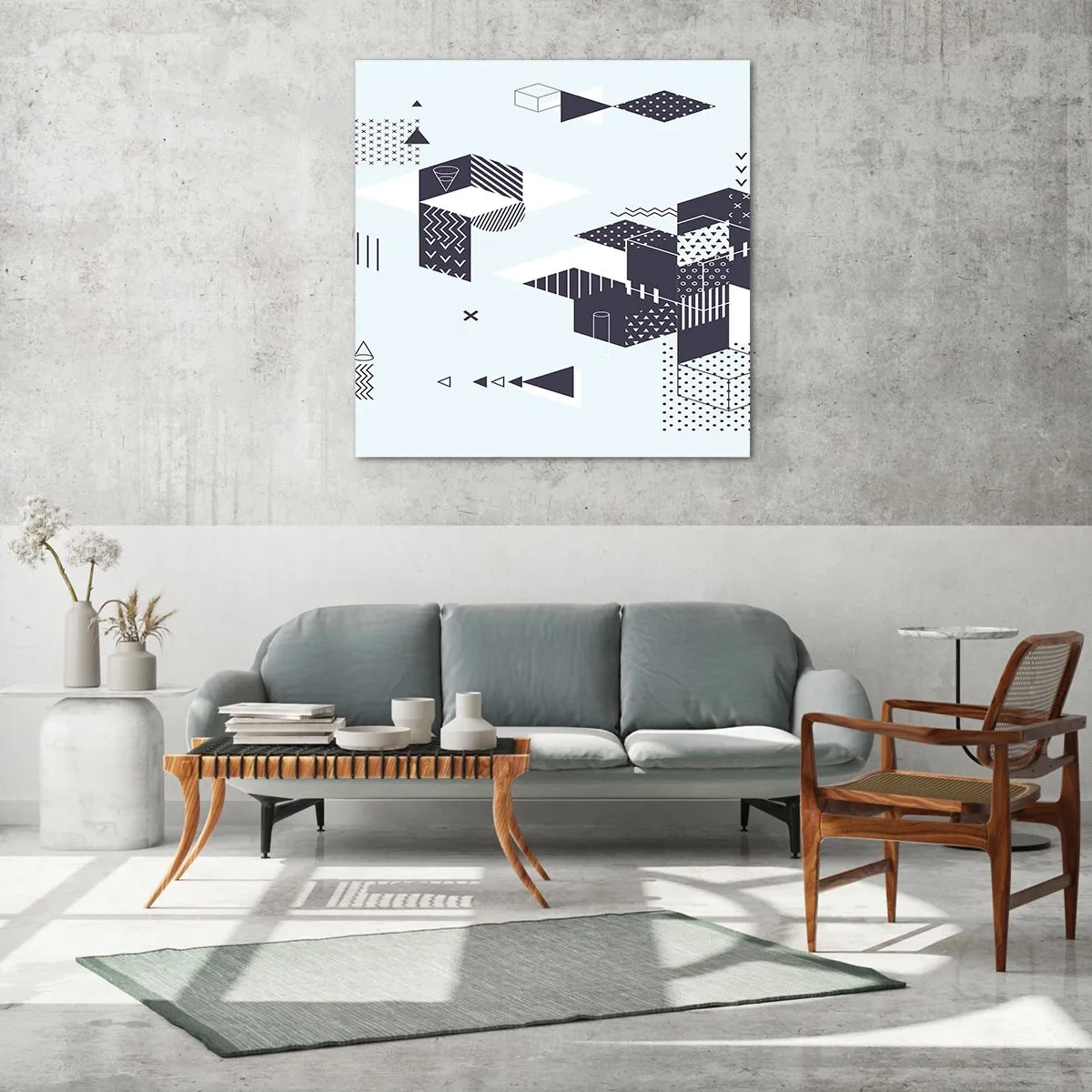 Glasbild - Bild auf glas - In der Seele eines Mathematikers - 70x70 cm