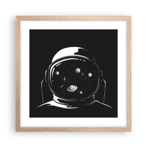 Poster in einem Rahmen aus heller Eiche - Schöne Aussicht - 40x40 cm