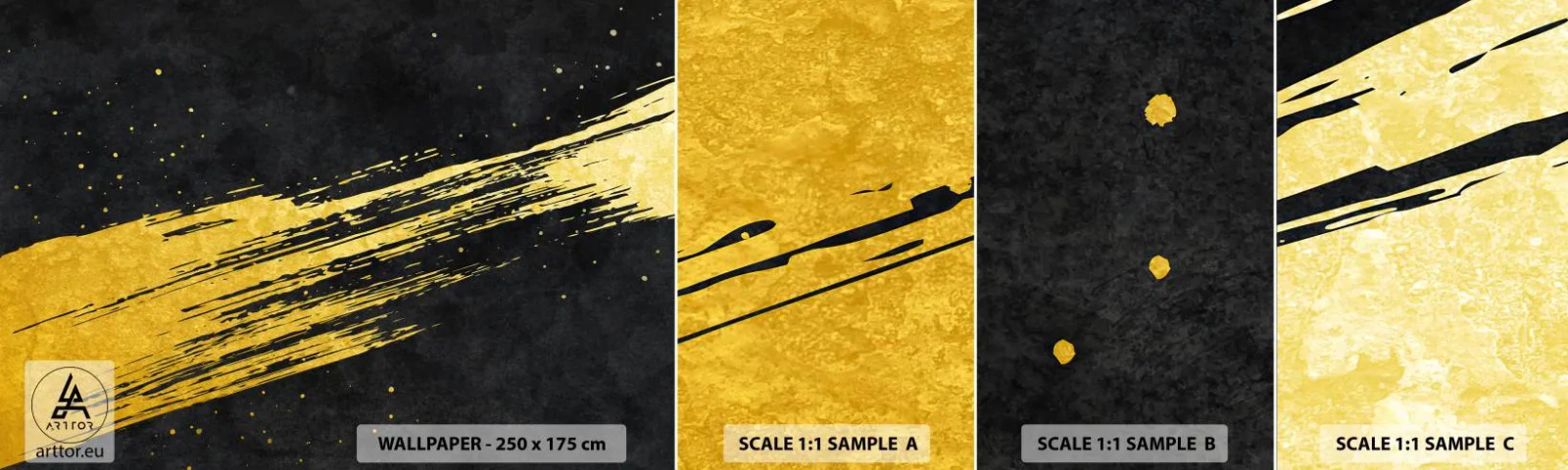 Fototapetenmuster Standard Eco - Sprung in den Hyperraum - Art Deco, Elegant, Dunkel - 100x30 cm