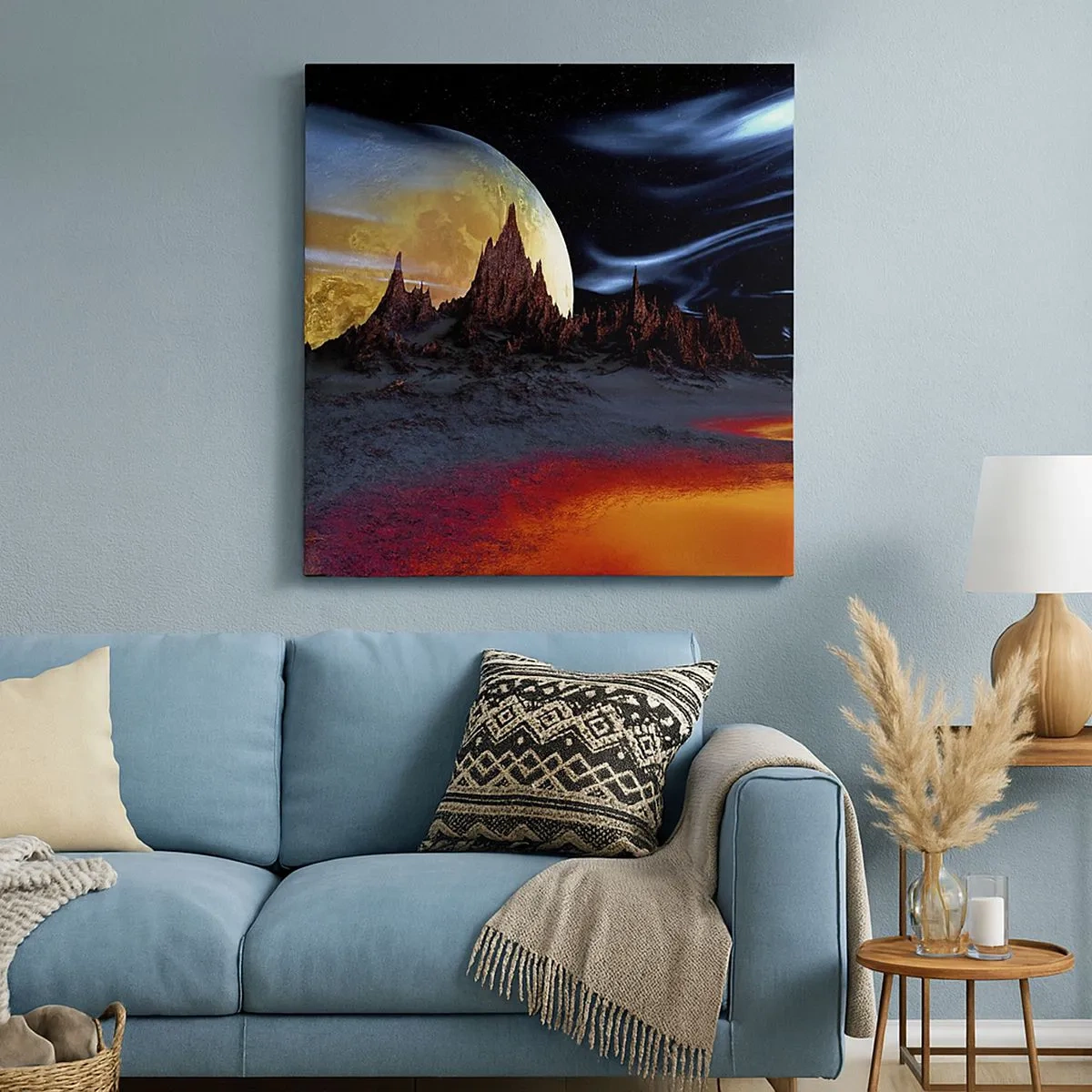 Bild auf Leinwand - Leinwandbild - Unbekannte Welt - 30x30 cm