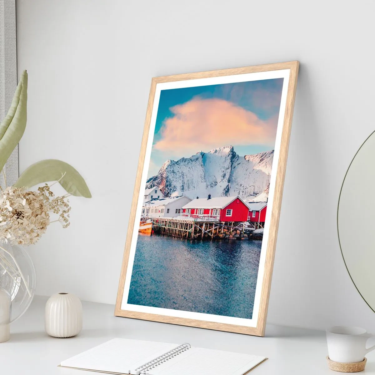 Poster in einem Rahmen aus heller Eiche - Nördlicher Rückzug - 40x50 cm