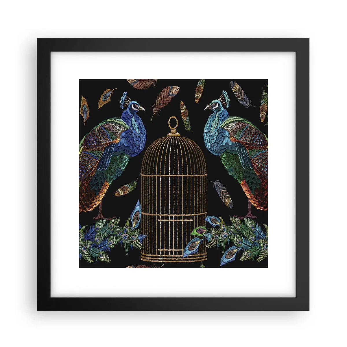 Poster in einem schwarzem Rahmen - In königlichen Gewändern - 30x30 cm