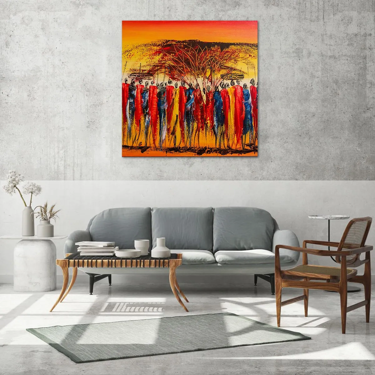 Glasbild - Bild auf glas - Dort, dort, dort gehen sie - 30x30 cm