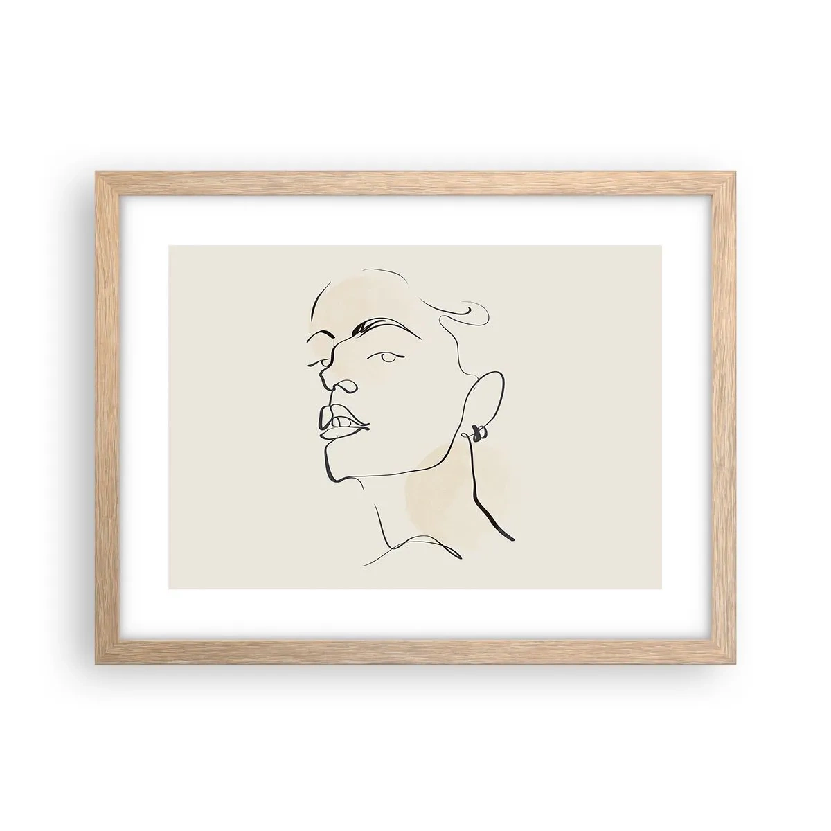 Poster in einem Rahmen aus heller Eiche - Ein stolzer Blick - 40x30 cm