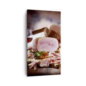 Bild auf Leinwand - Leinwandbild - Ein kulinarischer Traum mit einer Karaffe - 45x80 cm