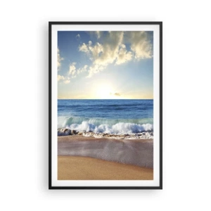 Poster in einem schwarzem Rahmen - Bewegung und Stille zugleich - 61x91 cm