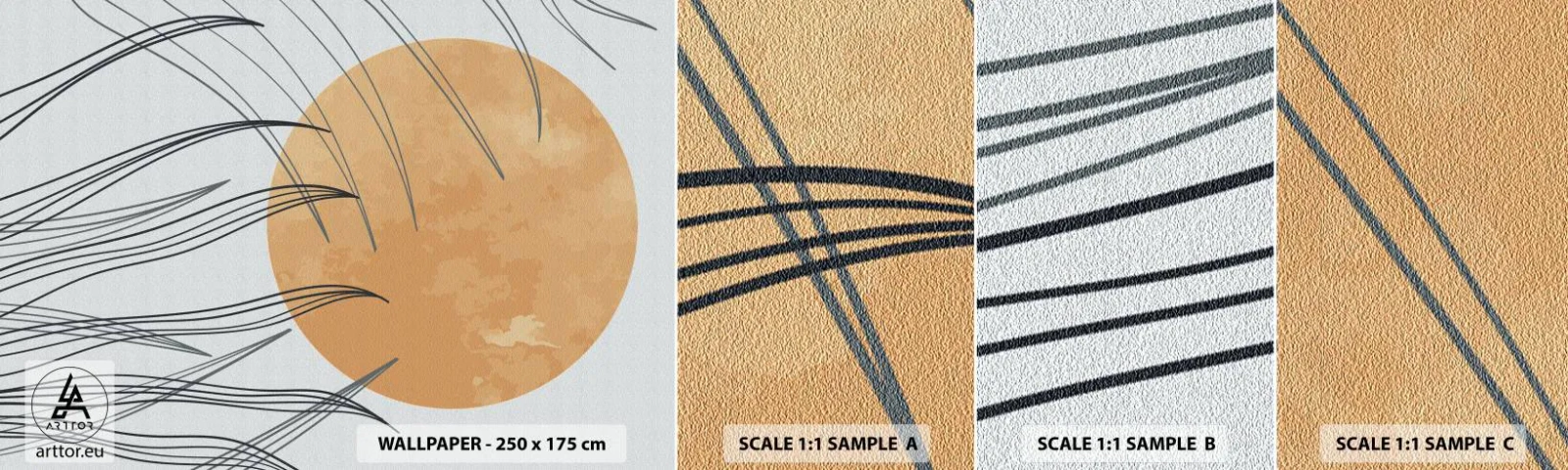 Fototapeten Muster Selbstklebend Deluxe Sticker - Immer der Sonne entgegen - Sonne, Minimalismus, Stück - 100x30 cm