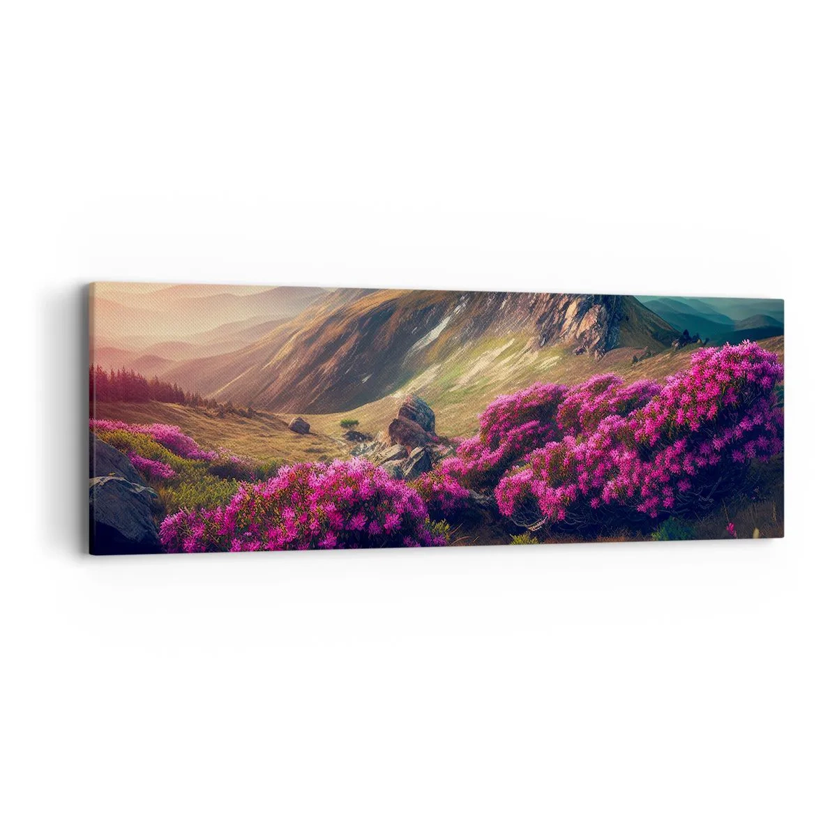 Bild auf Leinwand - Leinwandbild - Sommer in den Bergen - 90x30 cm