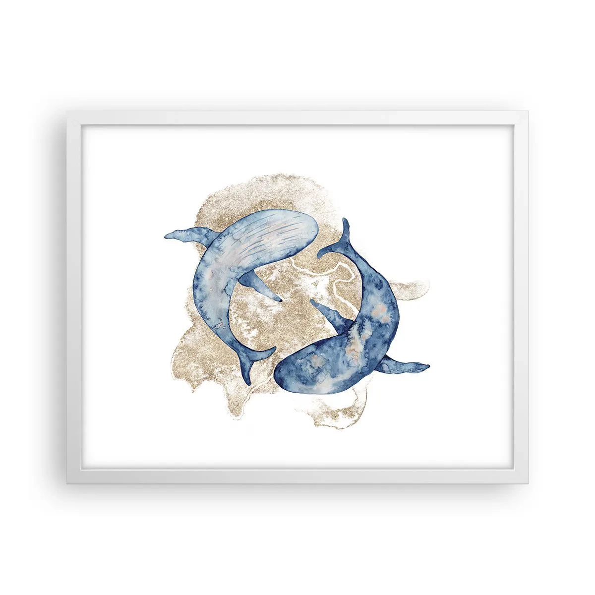 Poster in einem weißen Rahmen - Freundschaft oder Liebe? - 50x40 cm