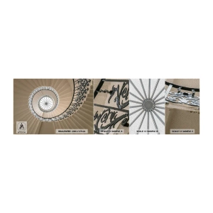 Fototapeten Muster Premium Sand - Im Inneren der Muschel - Treppe, Lockig, Ornament - 100x30 cm