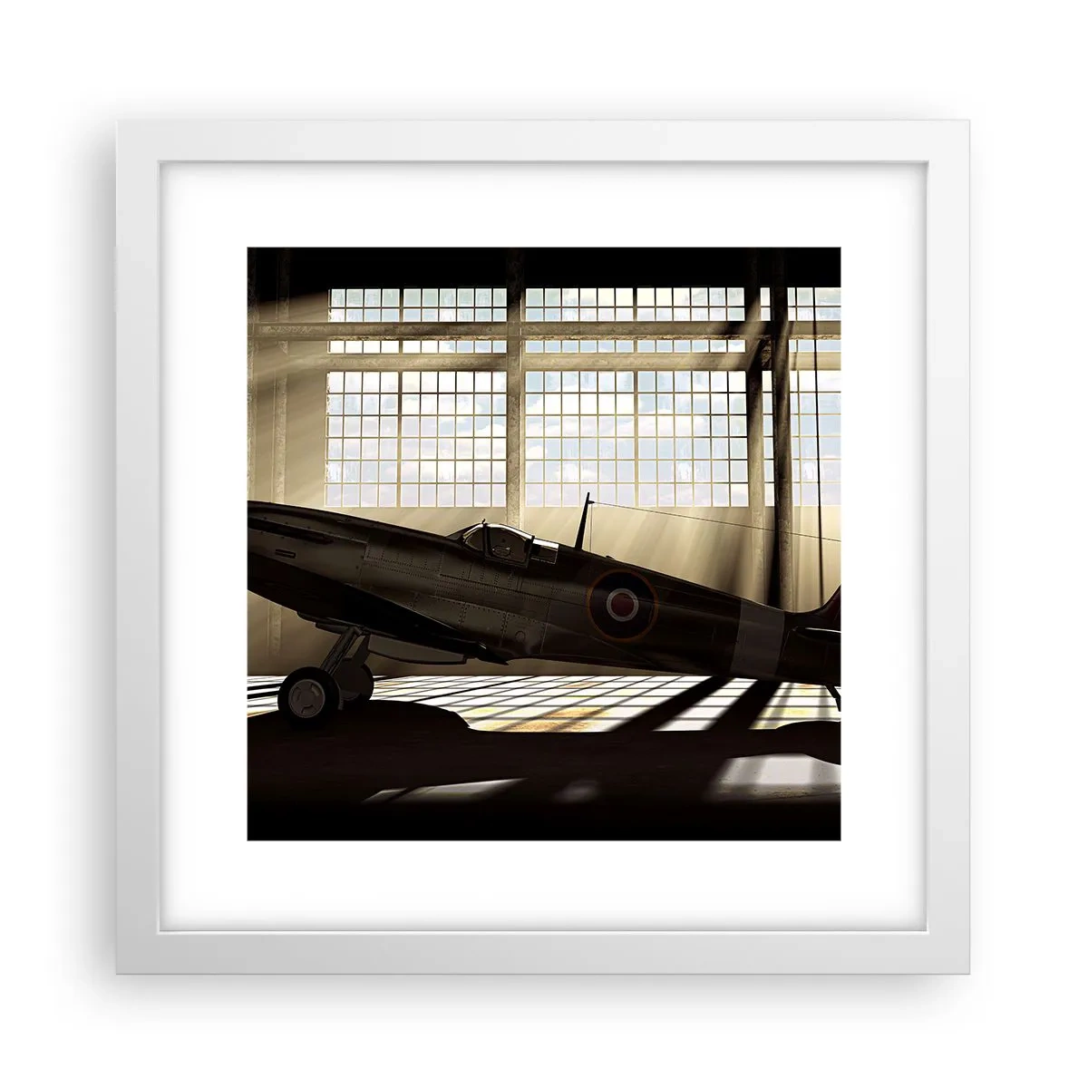 Poster in einem weißen Rahmen - Die Ruhe eines Kriegers - 30x30 cm